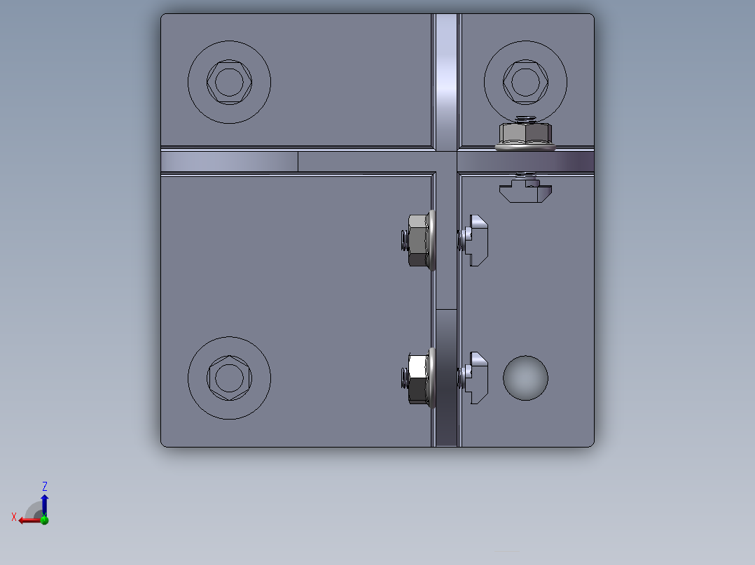铝型材及其附件5.11.4080.STB俯视图