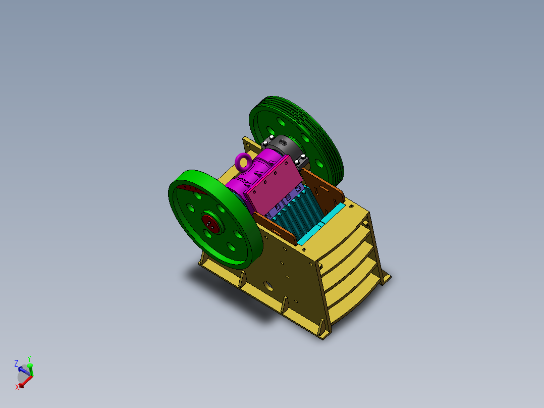 PE600X900颚式破碎机三维