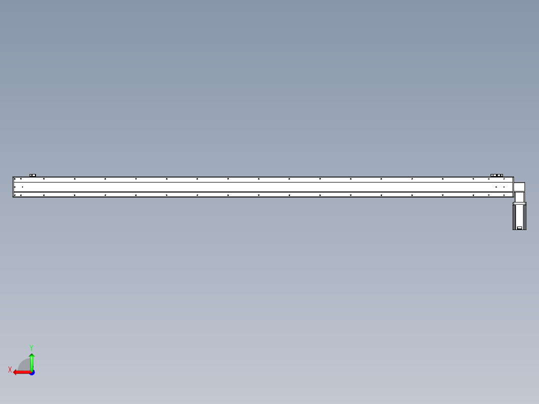 同步带滑台-半封闭B13-L90-S3000-L-Z86-D3后视图