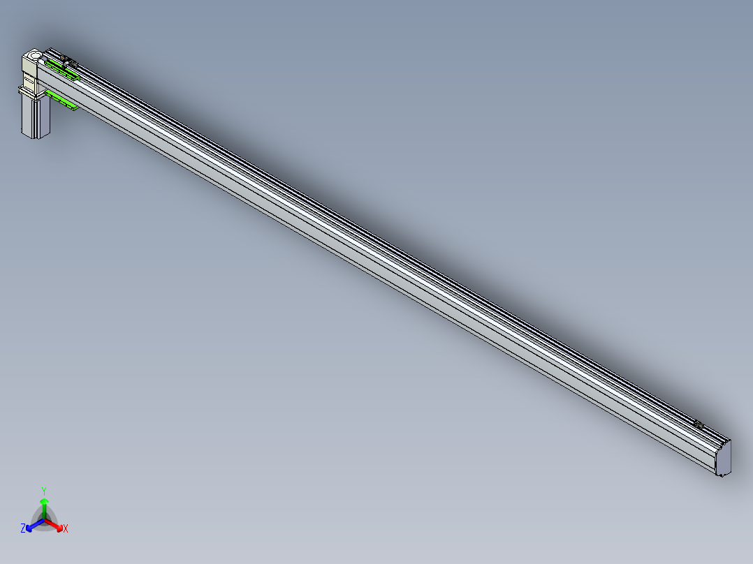 同步带滑台-半封闭B13-L90-S3000-L-Z86-D3正等轴测图