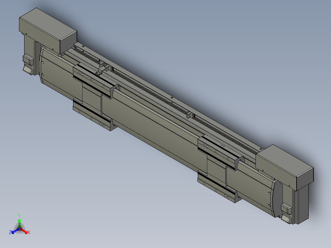 威洛博双电机滑台-VBF14S2-L50-S300-BLR-P40-C6正等轴测图