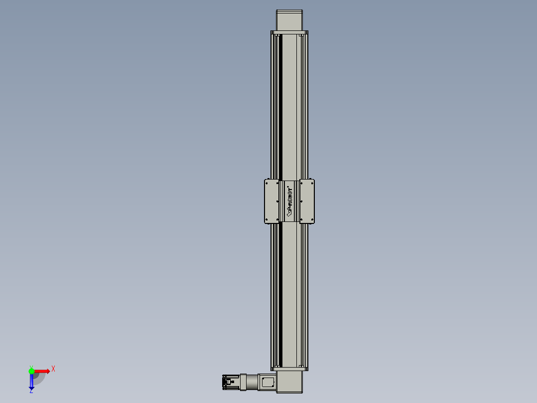 威洛博直线电机模组EB20-L224-S1500-R-ZP75-MS3-5K俯视图