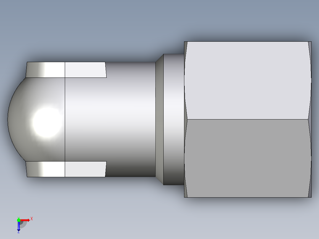 卡套式工业通用硬管接头EO_Weld_elbown_WAS10ZL俯视图