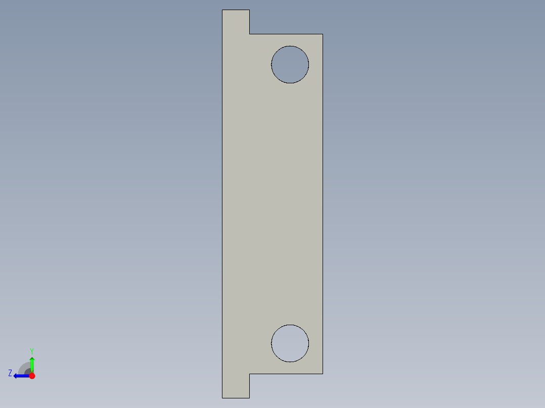 基恩士PS-X28_bracket_kc图纸模型右视图