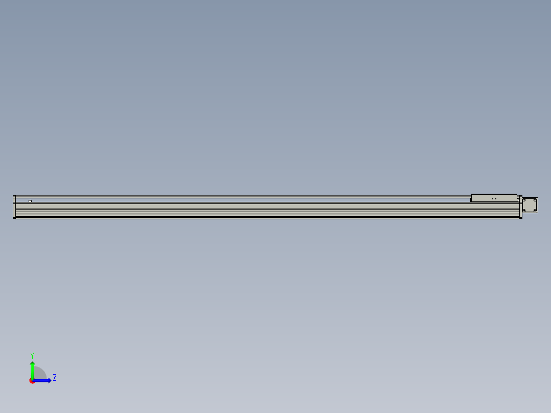 东锦同步带传动-直线滑台模组DH270B-C-L150-S2600-BL-P750W-C3左视图