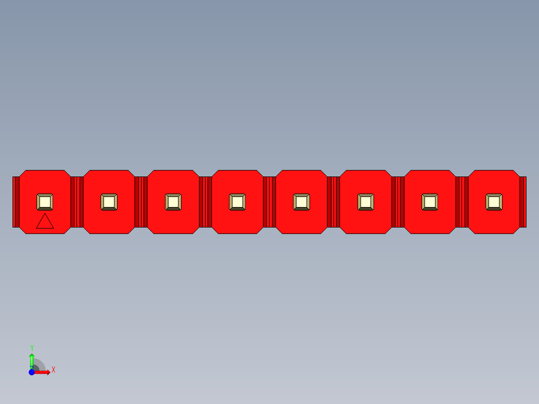 彩色公头100mil（2.54mm）系列-DS1021_red_1x08p_100mil_Type1_rev1.0前视图