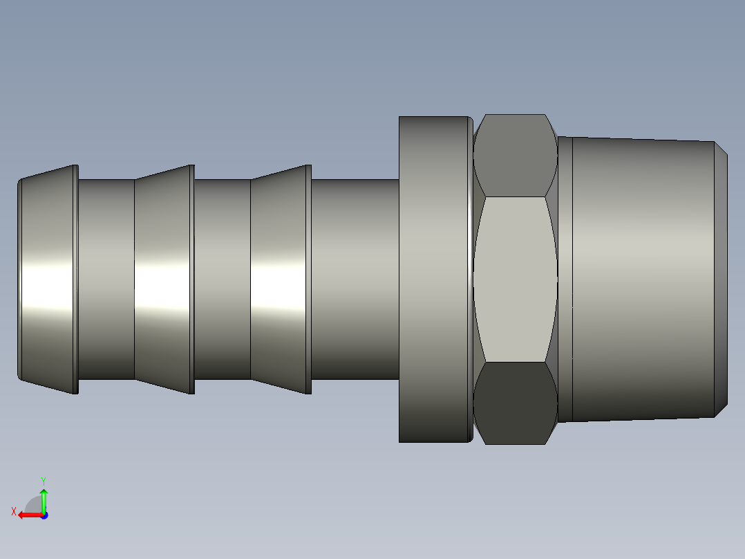 软管与硬管连接用工业通用接头0134_69_27后视图