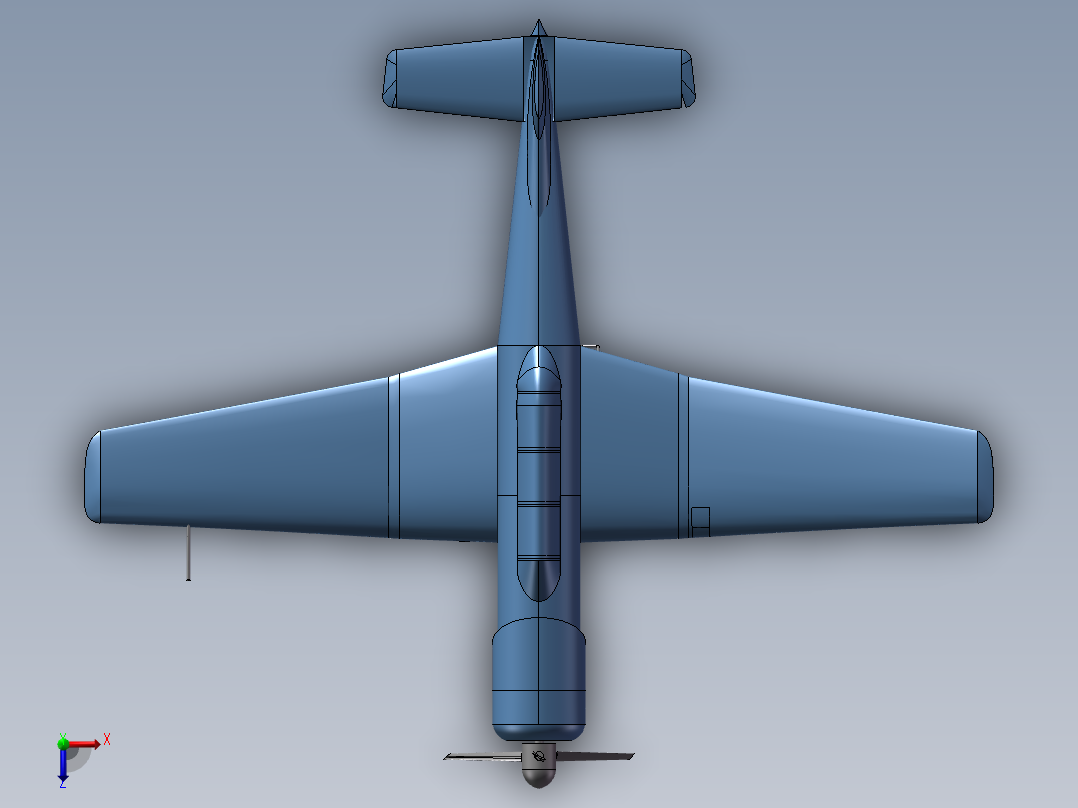 初教六 CJ-6 飞机俯视图