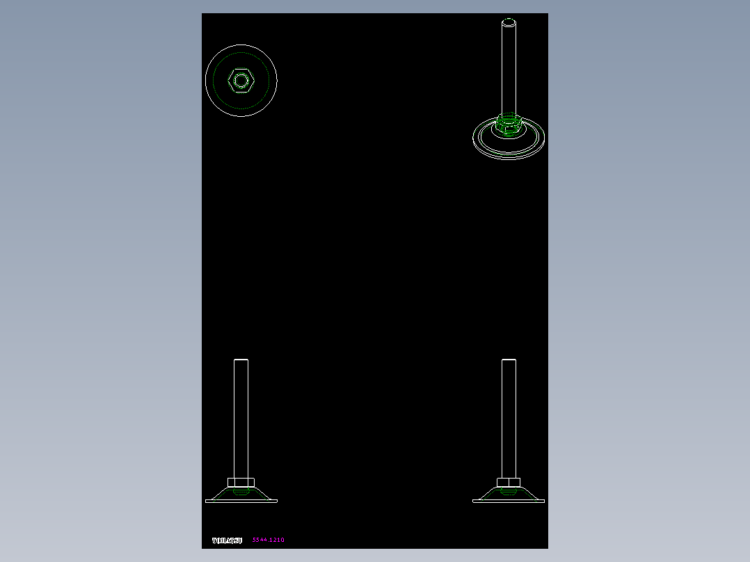 喇叭調整腳座5544-2D多系列多零件图纸模型