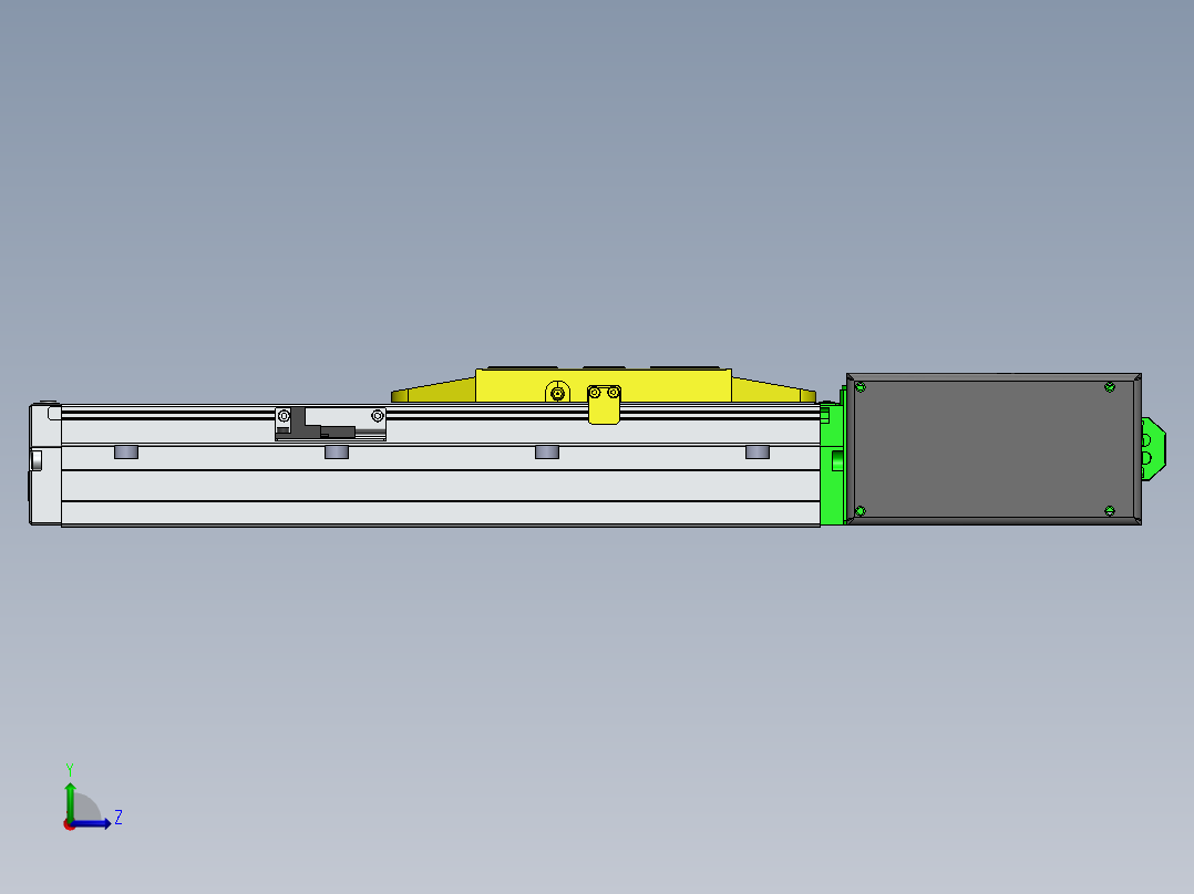 GTA内嵌同步带全封闭GTA12-L-60步进左视图