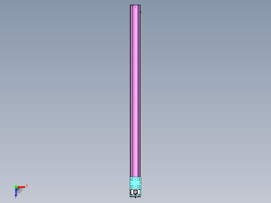 东锦齿条传动DH210G-L167-S3450-BU-减速机+P750W俯视图