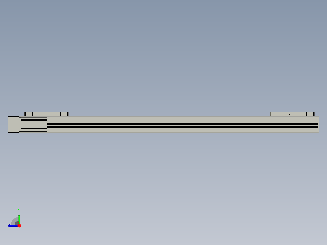 直线模组LHC14-S1000-L设计图纸右视图