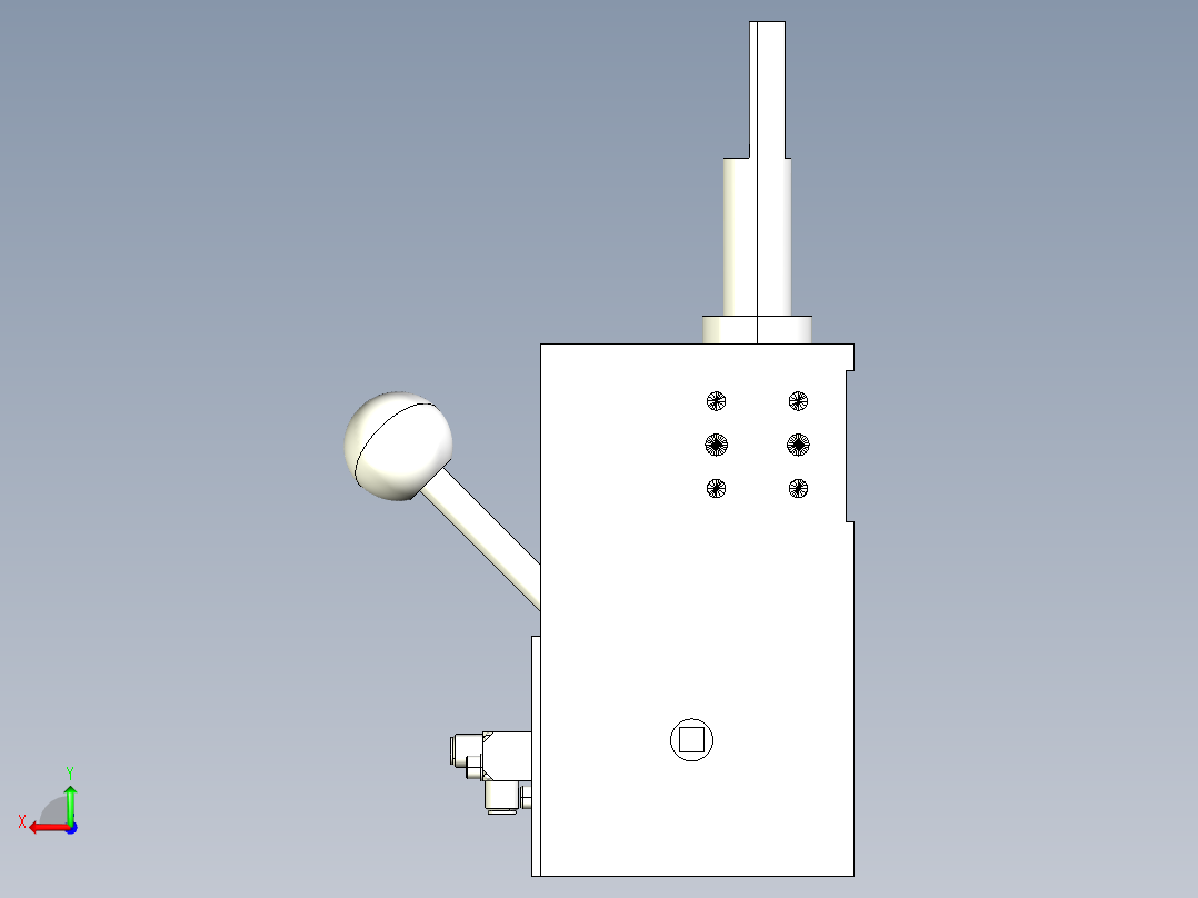 德克斯TUNKERS气缸数模SZV_1_40_Z_A12_TUENKERS后视图