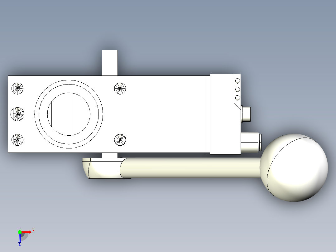 德克斯TUNKERS气缸数模SZV_1_40_Z_A12_TUENKERS俯视图