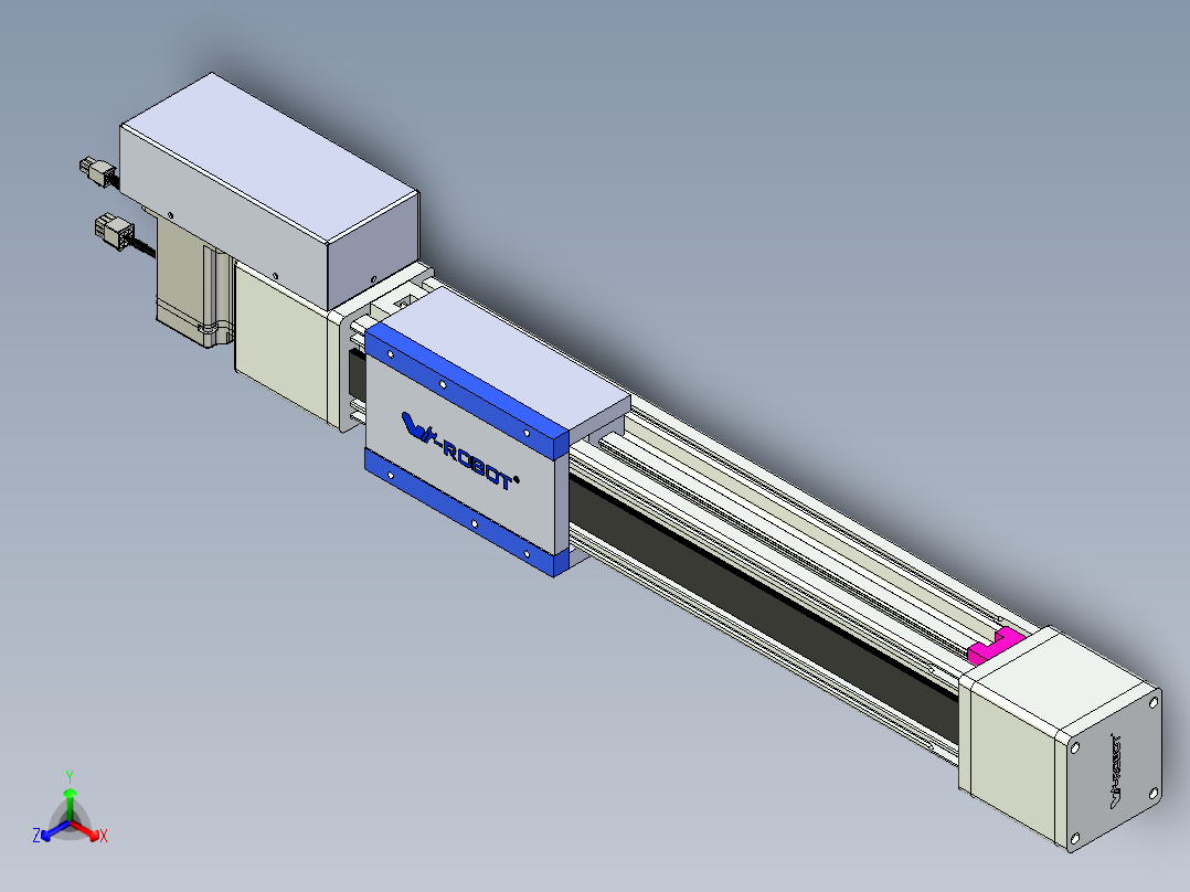 威洛博LB.GB同步带传动--欧规系列GB8-L96-S350-BR-P75正等轴测图