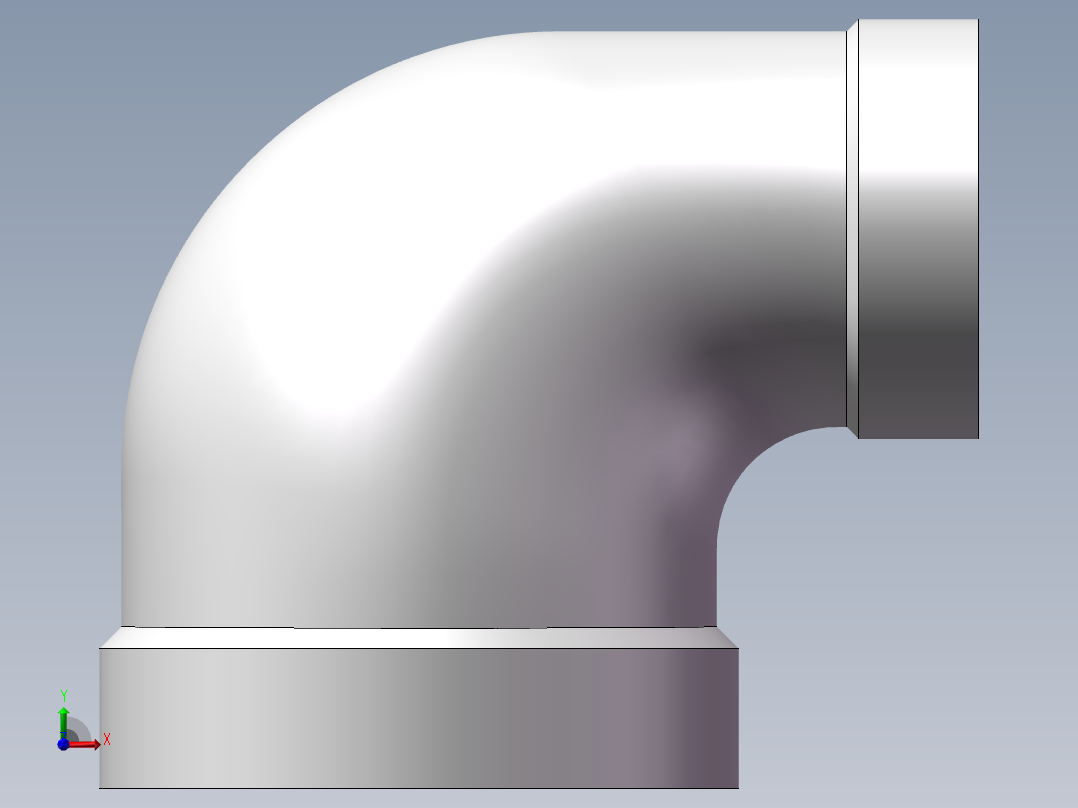 弯头-异径内丝 DN20-DN10前视图