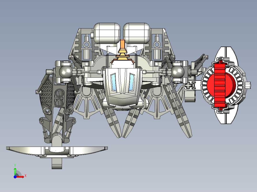 米洛斯生化机器人前视图
