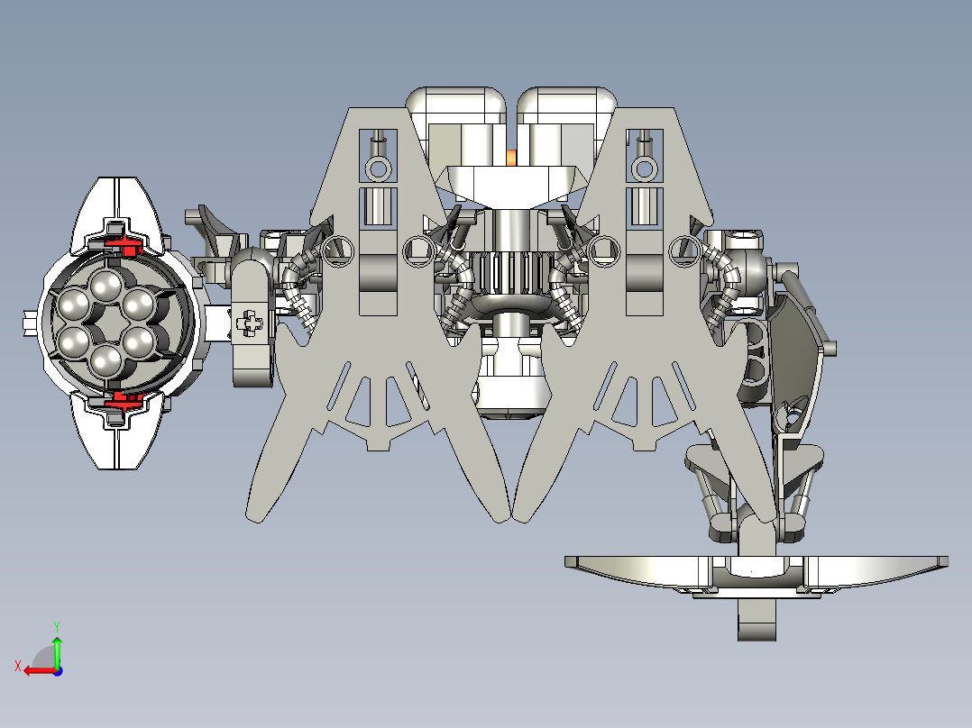 米洛斯生化机器人后视图