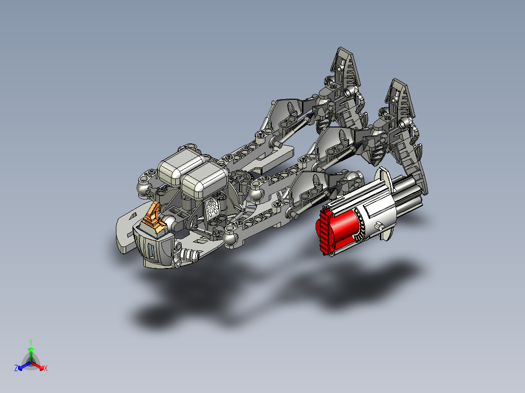米洛斯生化机器人正等轴测图