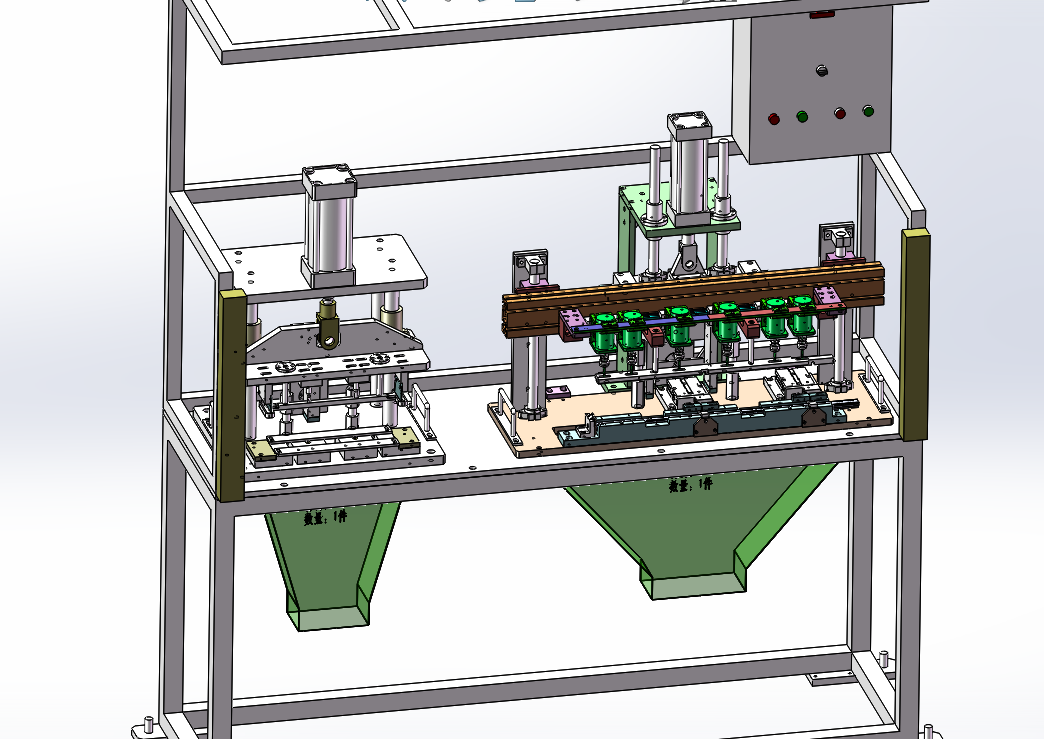 钻孔冲孔一体机（sw18可编辑+工程图+bom）