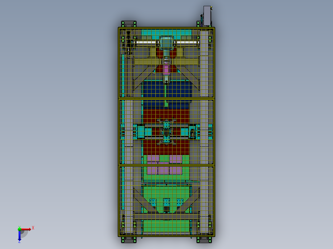 仓体式码垛机sw16可编辑俯视图