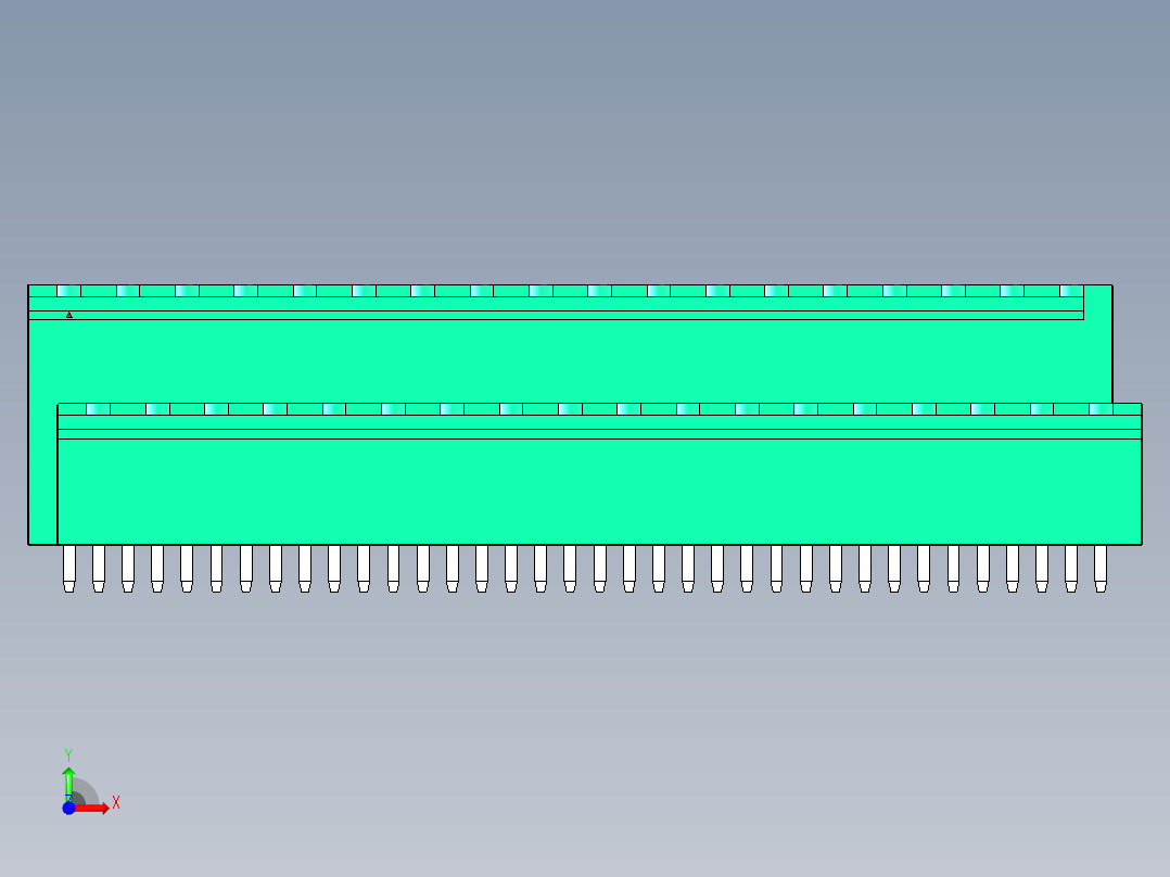 DEGSON 2EDG 系列 5.0mm 可插拔接线端子组-2EDGVTC-5.0-36P-14-00AH前视图