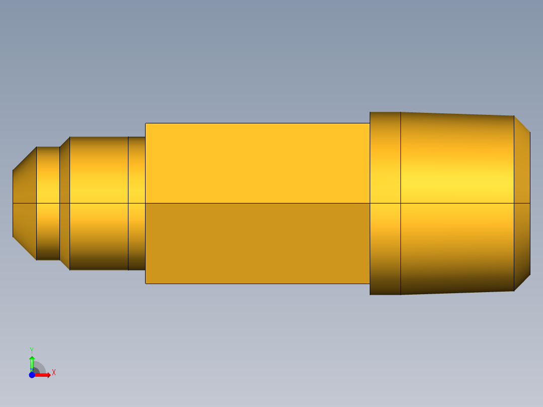 扩口式工业通用硬管接头Male Run Tee 151F-6-8前视图