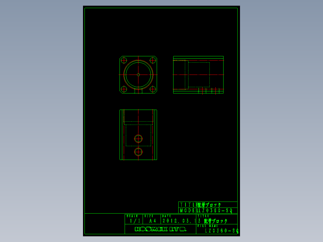 KOSMEKLZ0360-SQ多系列多零件图纸模型多系列多零件图纸模型