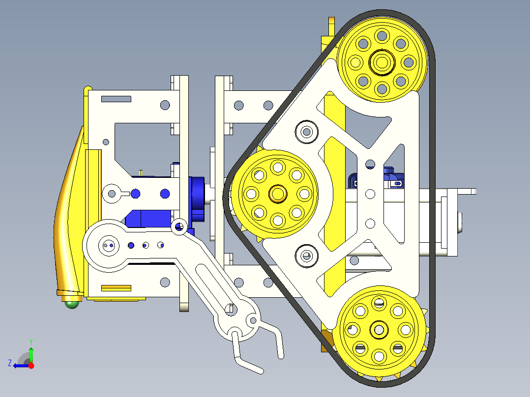 tamiya cam program三角履带机器人右视图