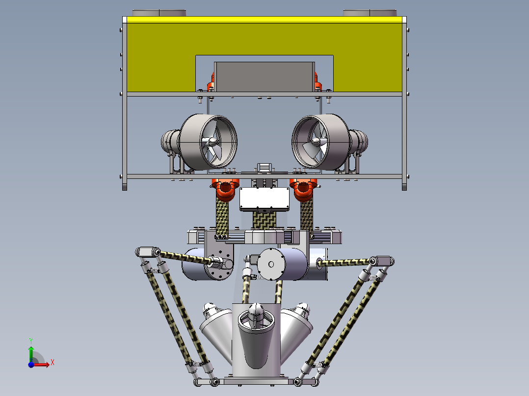 海参捕捞机器人总装配体前视图