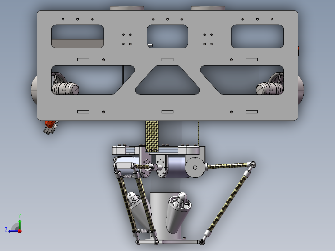 海参捕捞机器人总装配体右视图