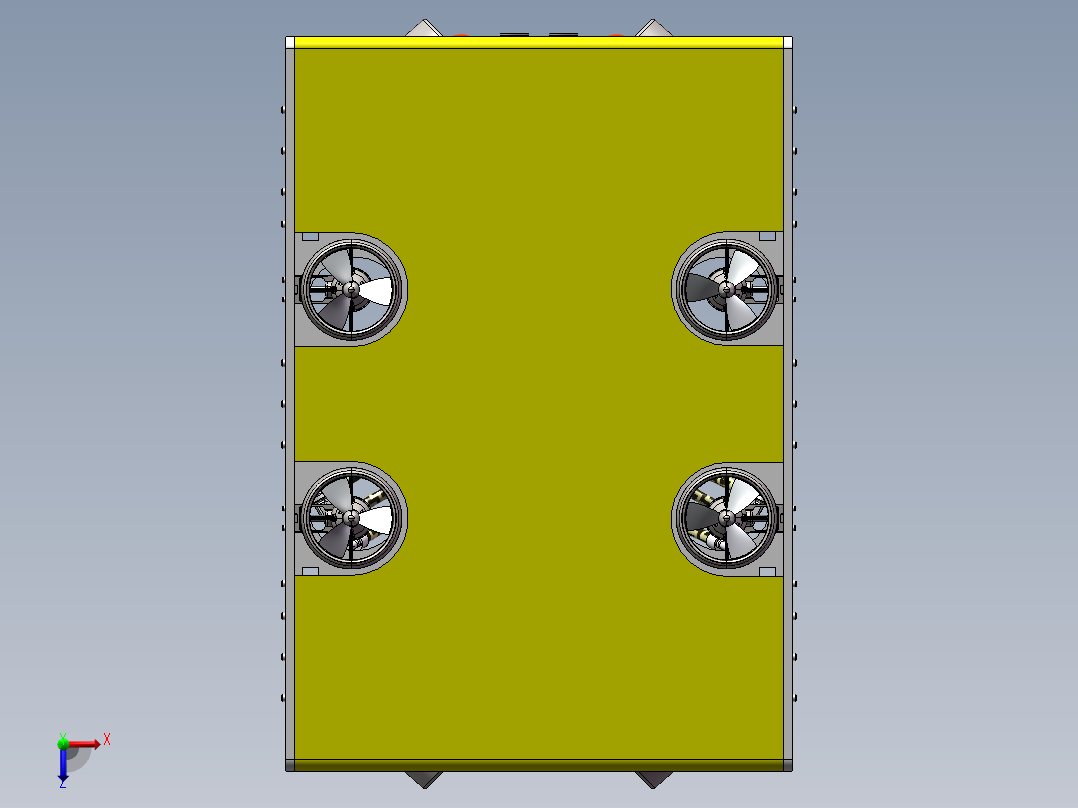 海参捕捞机器人总装配体俯视图
