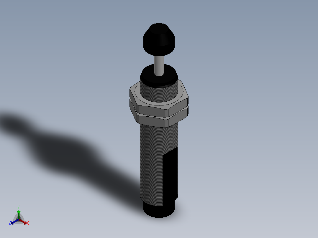 液压缓冲器ACA1210-1正等轴测图
