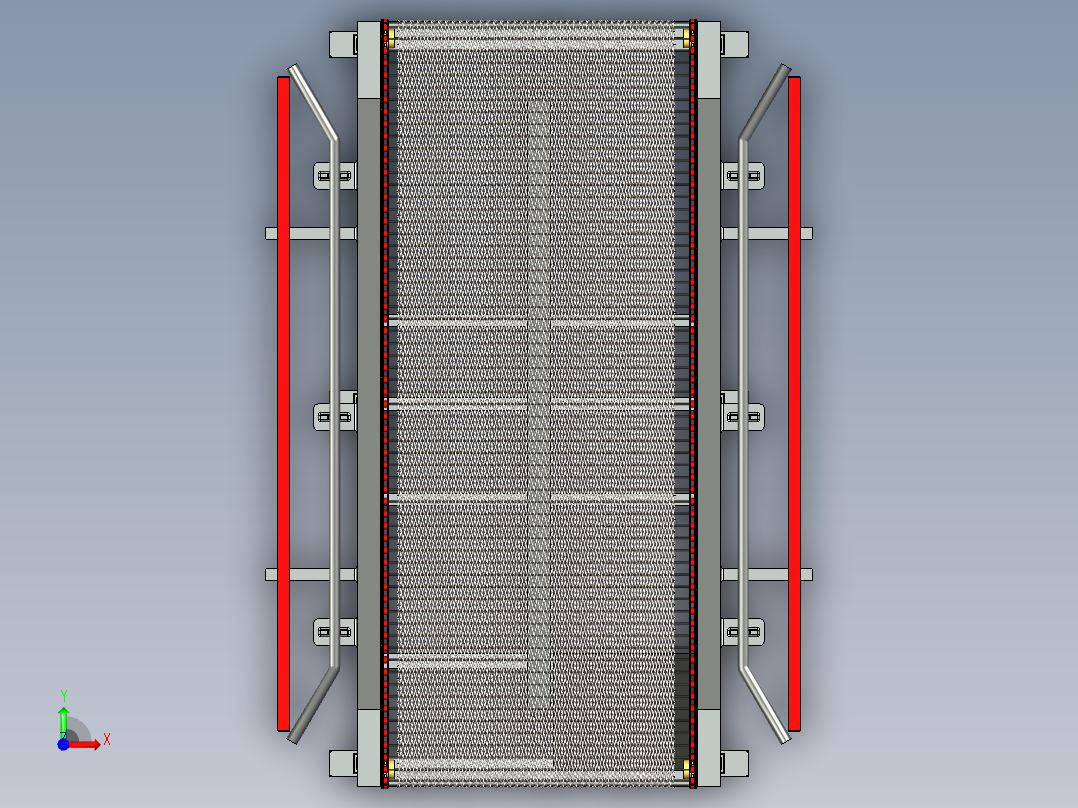 钢丝波带链式输送机前视图