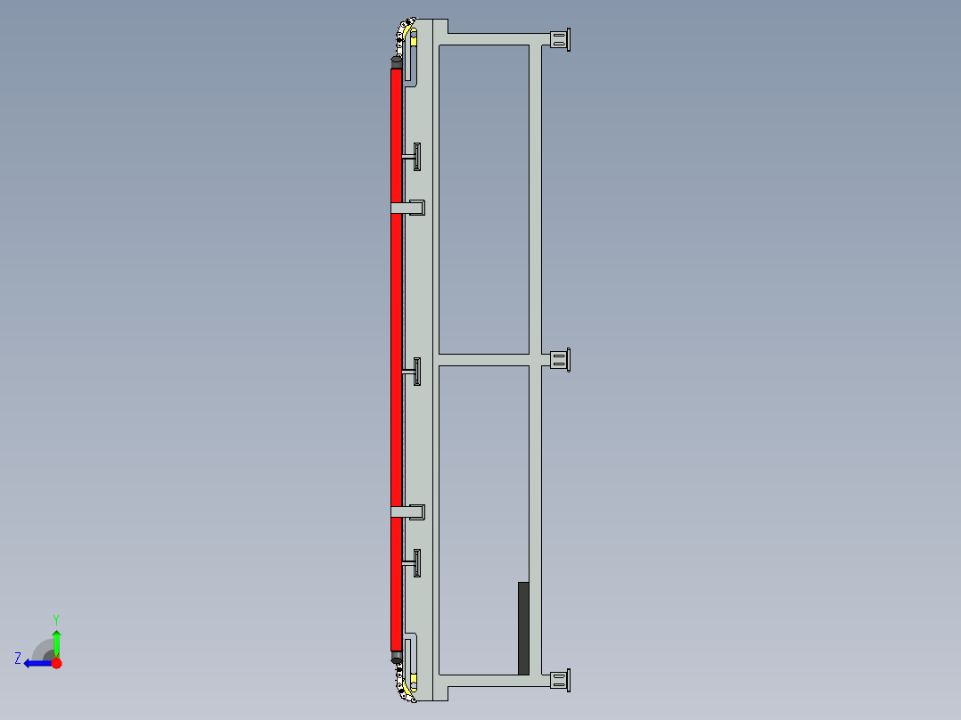 钢丝波带链式输送机右视图
