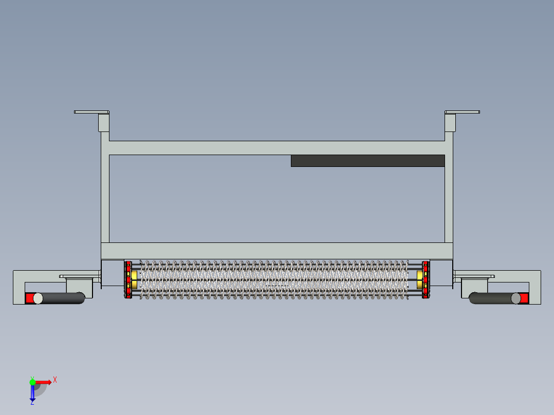 钢丝波带链式输送机俯视图