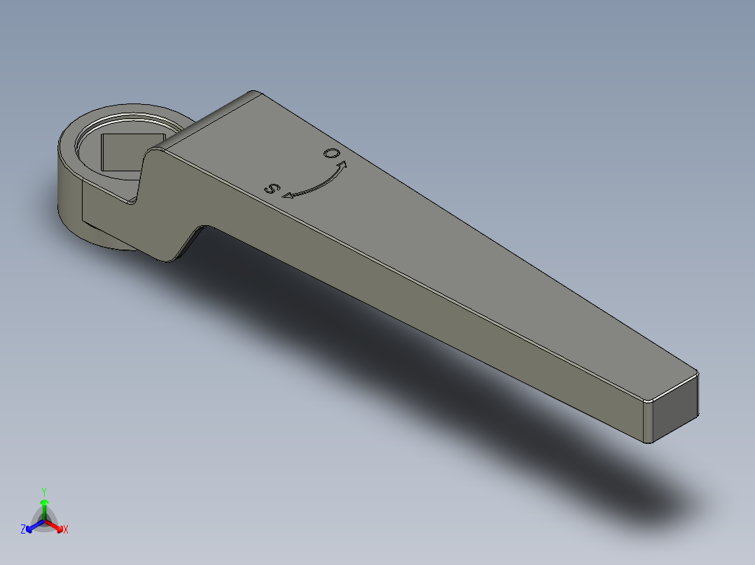 管道手动球阀-水管开关阀-手动阀门User Library-md52c150dn40-1_DN40~65Handle正等轴测图