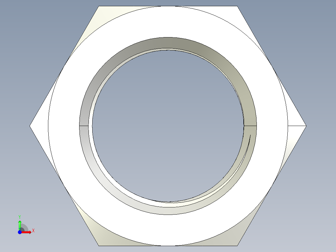 DIN 934 螺母-M90 Nut.STEP前视图