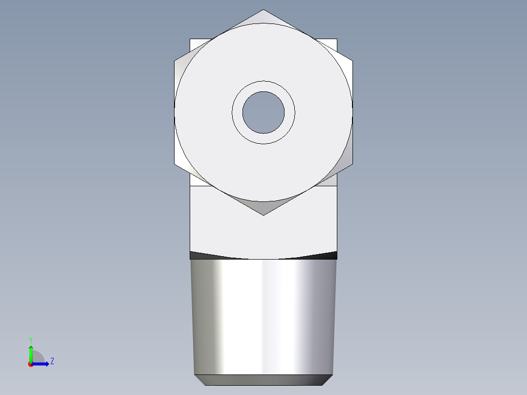 卡套式工业通用硬管接头EO_Male_stud_run_tee_TE06SRCF左视图