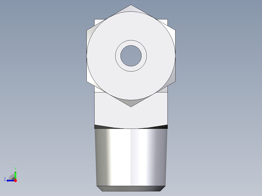 卡套式工业通用硬管接头EO_Male_stud_run_tee_TE06SRCF右视图