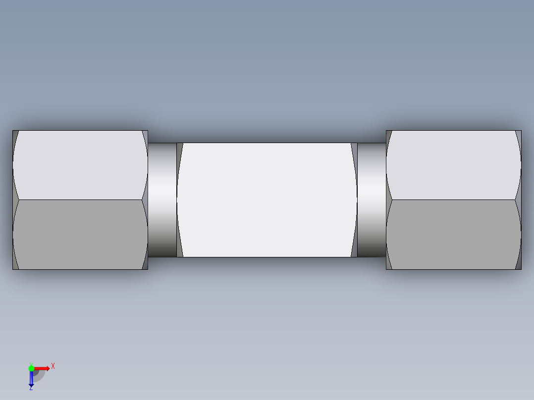 卡套式工业通用硬管接头EO_Male_stud_run_tee_TE06SRCF俯视图