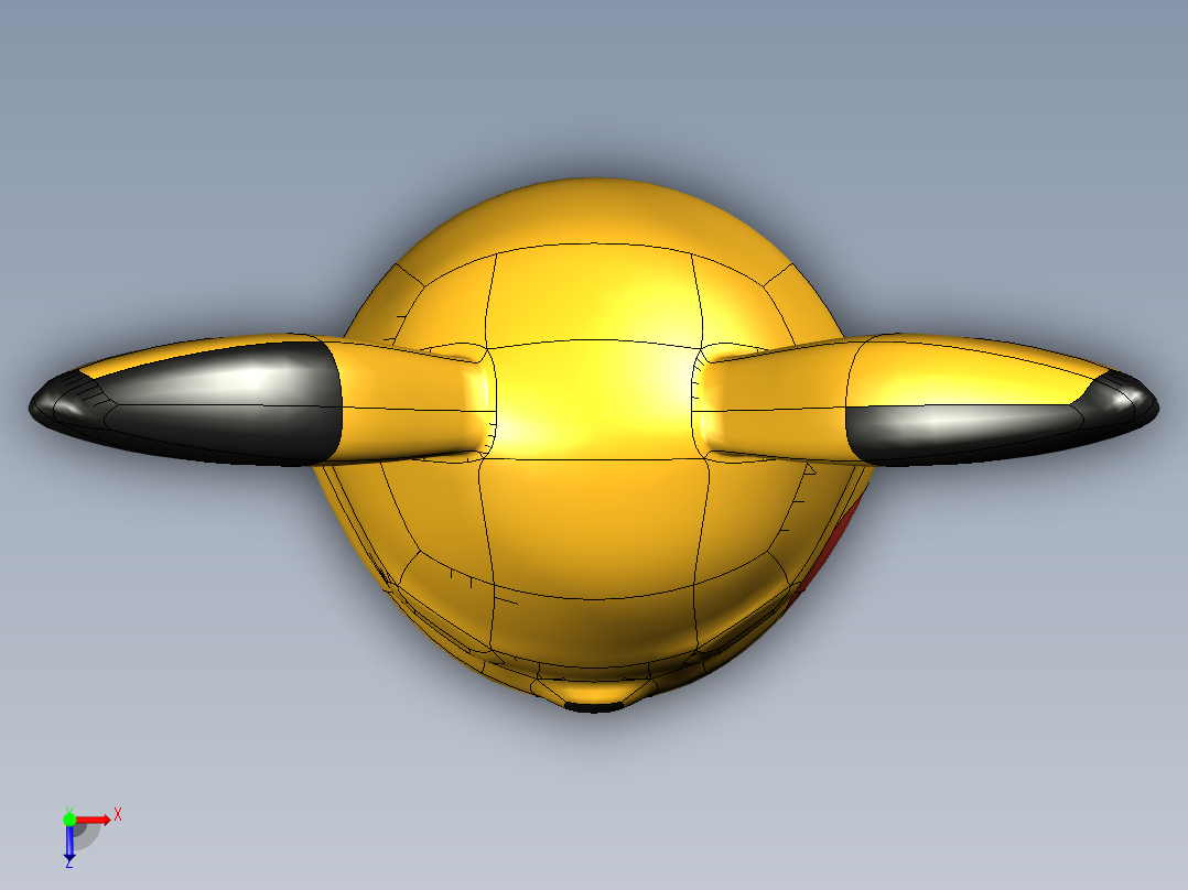 皮卡丘头俯视图