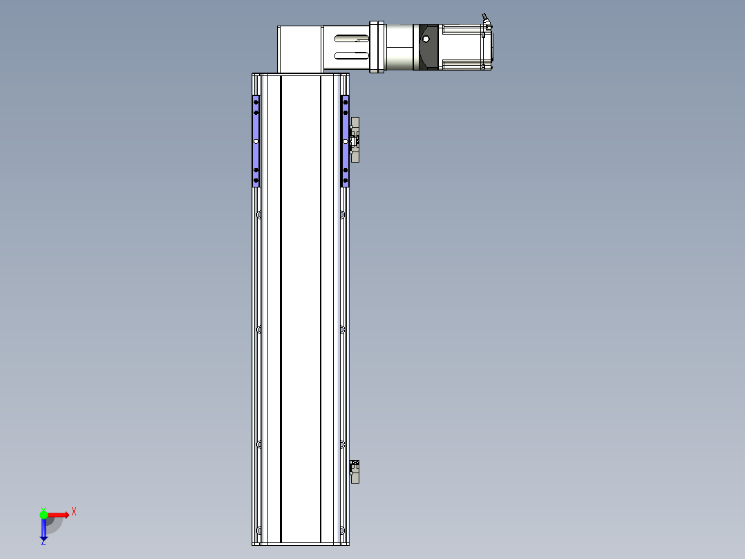 同步带滑台-半封闭B17-L100-S550-R-P75-D3-N3俯视图