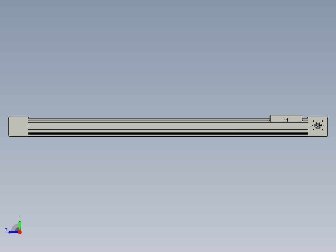 威洛博直线电机模组EB6-L140-S950-光轴右视图
