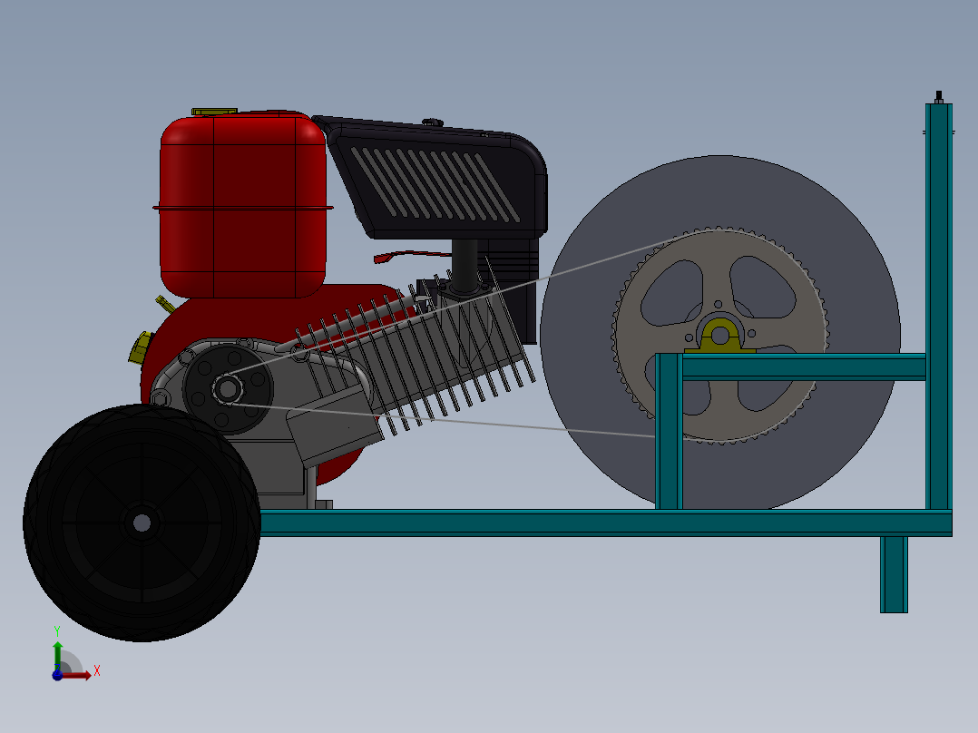 绞车 卷扬机 (27)前视图