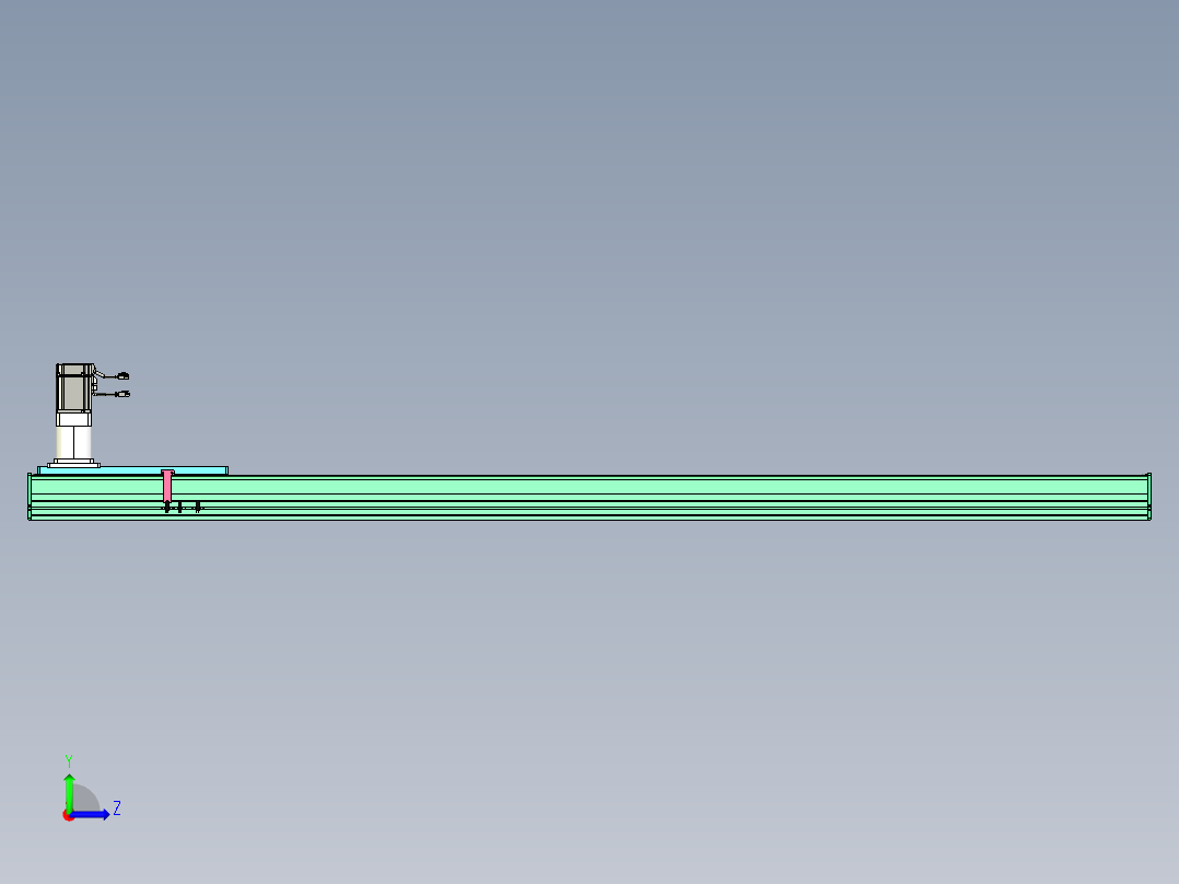 东锦齿条传动DH270G-L167-S2050-BU-减速机+750W左视图