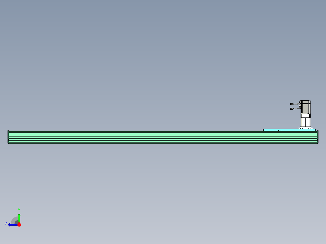 东锦齿条传动DH270G-L167-S2050-BU-减速机+750W右视图