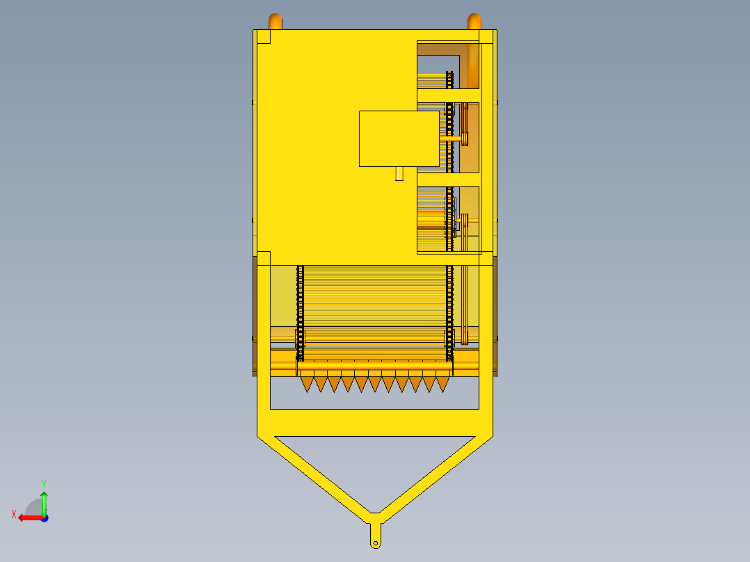 马铃薯红薯收获机三维UG模型后视图