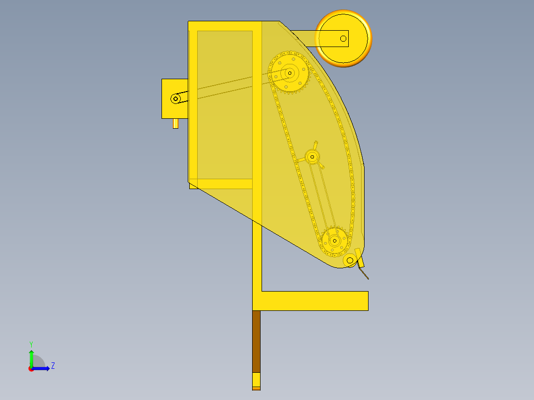 马铃薯红薯收获机三维UG模型左视图