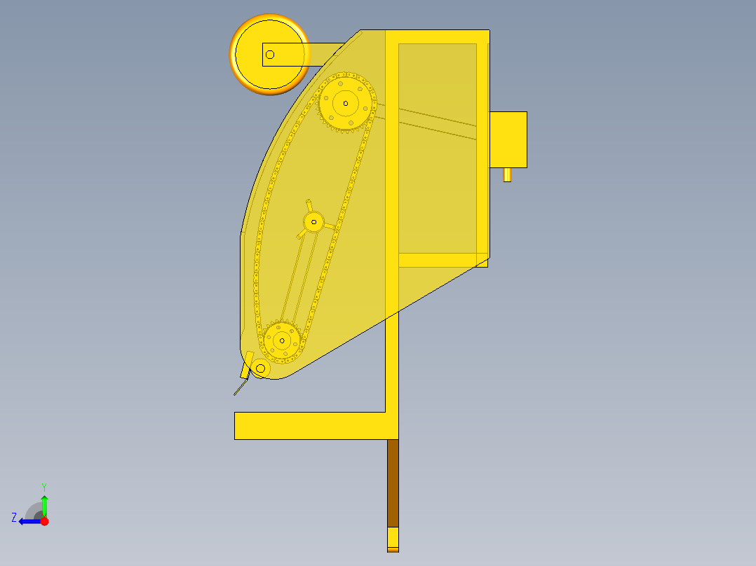 马铃薯红薯收获机三维UG模型右视图